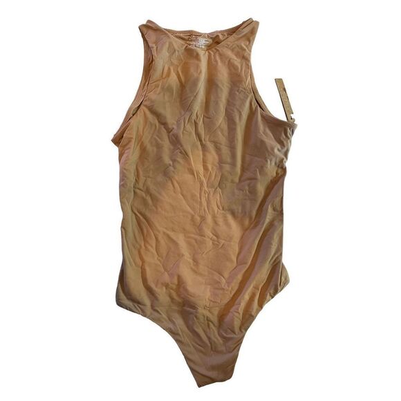 Skims Women's Fits Everybody High Neck Bodysuit In Ochre Size XS NWT - Picture 4 of 5